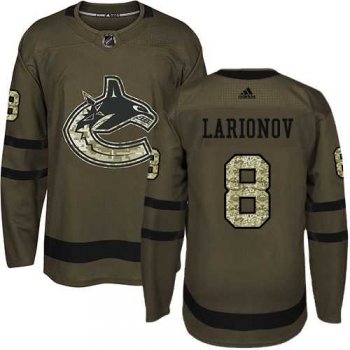 Adidas Vancouver Canucks #8 Igor Larionov Green Salute to Service Stitched NHL