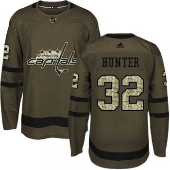 Adidas Washington Capitals #32 Dale Hunter Green Salute to Service Stitched NHL