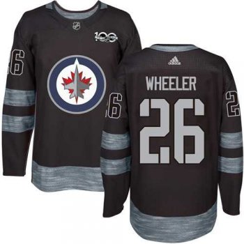 Adidas Winnipeg Jets #26 Blake Wheeler Black 1917-2017 100th Anniversary Stitched NHL