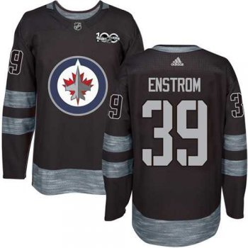 Adidas Winnipeg Jets #39 Tobias Enstrom Black 1917-2017 100th Anniversary Stitched NHL