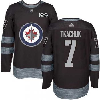 Adidas Winnipeg Jets #7 Keith Tkachuk Black 1917-2017 100th Anniversary Stitched NHL