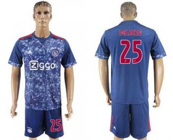 Ajax #25 Dolberg Away Soccer Club Jersey