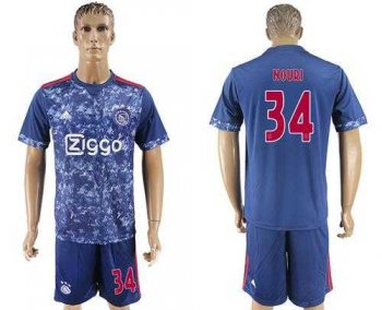 Ajax #34 Nouri Away Soccer Club Jersey