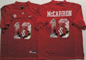 Alabama Crimson Tide #10 AJ McCarron Red Player Fashion Stitched NCAA Jersey