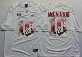 Alabama Crimson Tide #10 AJ McCarron White Player Fashion Stitched NCAA Jersey