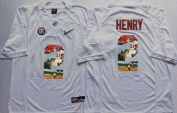 Alabama Crimson Tide #2 Derrick Henry White Player Fashion Stitched NCAA Jersey