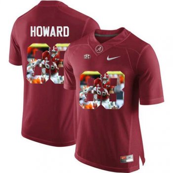 Alabama Crimson Tide #88 O.J. Howard Red With Portrait Print College Football Jersey2