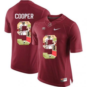 Alabama Crimson Tide #9 Amari Cooper Red With Portrait Print College Football Jersey2