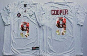 Alabama Crimson Tide #9 Amari Cooper White Player Fashion Stitched NCAA Jersey