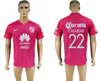 America #22 P.Aguilar Pink Soccer Club Jersey