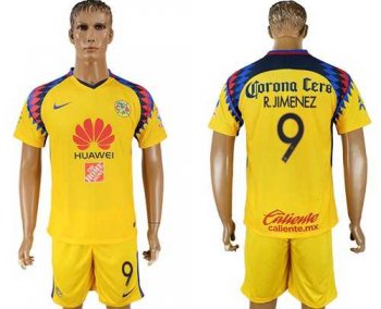 America #9 R.Jimenez Sec Away Soccer Club Jersey