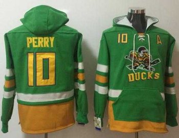 Anaheim Ducks #10 Corey Perry Green Name & Number Pullover NHL Hoodie