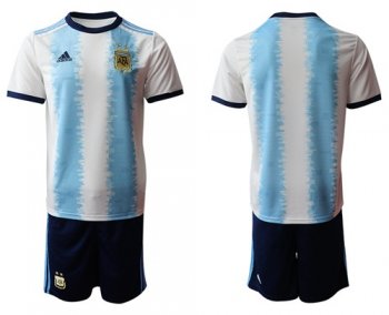 Argentina Blank Home Soccer Country Jersey