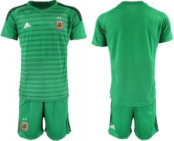 Argentina Blank Green Goalkeeper Soccer Country Jersey