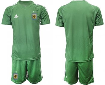 Argentina Blank Army Green Goalkeeper Soccer Country Jersey