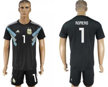 Argentina #1 Romero Away Soccer Country Jersey