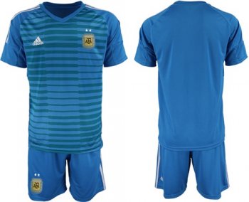 Argentina Blank Blue Goalkeeper Soccer Country Jersey