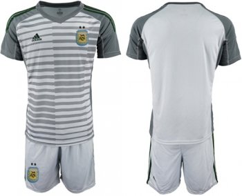 Argentina Blank Grey Goalkeeper Soccer Country Jersey