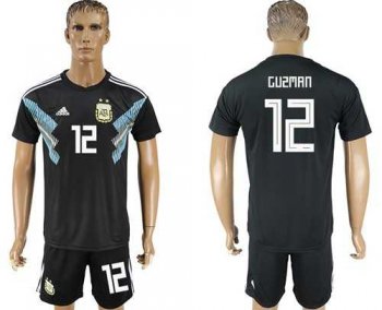 Argentina #12 Guzman Away Soccer Country Jersey