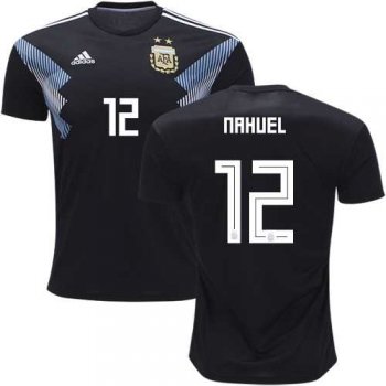 Argentina #12 Nahuel Away Kid Soccer Country Jersey