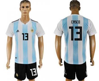 Argentina #13 Casco Home Soccer Country Jersey