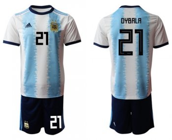 Argentina #21 Dybala Home Soccer Country Jersey