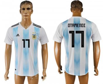 Argentina 17 OTAMENDI Home 2018 FIFA World Cup Thailand Soccer Jersey