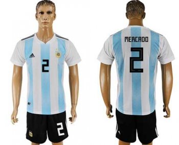 Argentina #2 Mercado Home Soccer Country Jersey