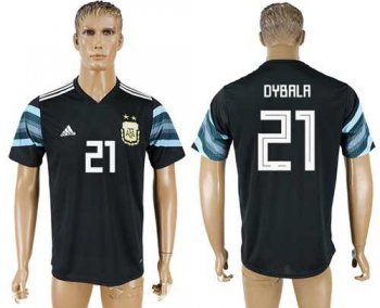 Argentina #21 Dybala Away Soccer Country Jersey