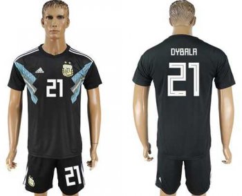 Argentina #21 Dybala Away Soccer Country Jersey