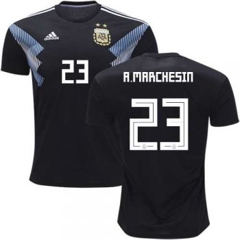 Argentina #23 A.Marchesin Away Soccer Country Jersey