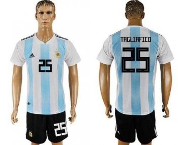 Argentina #25 Tagliafico Home Soccer Country Jersey