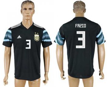 Argentina #3 Fazio Away Soccer Country Jersey