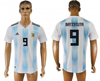 Argentina 9 BATISTUTA Home 2018 FIFA World Cup Thailand Soccer Jersey