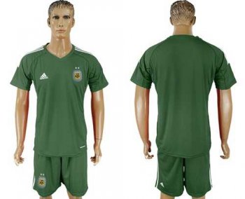 Argentina Blank Army Green Goalkeeper Soccer Country Jersey