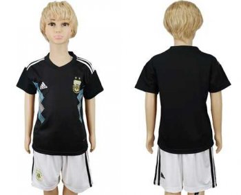 Argentina Blank Away Kid Soccer Country Jersey