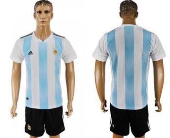 Argentina Blank Home Soccer Country Jersey