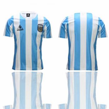 Argentina Blank White Throwback Soccer Country Jersey