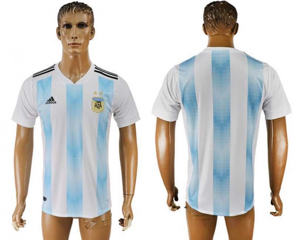 Argentina Home 2018 FIFA World Cup Thailand Soccer Jersey