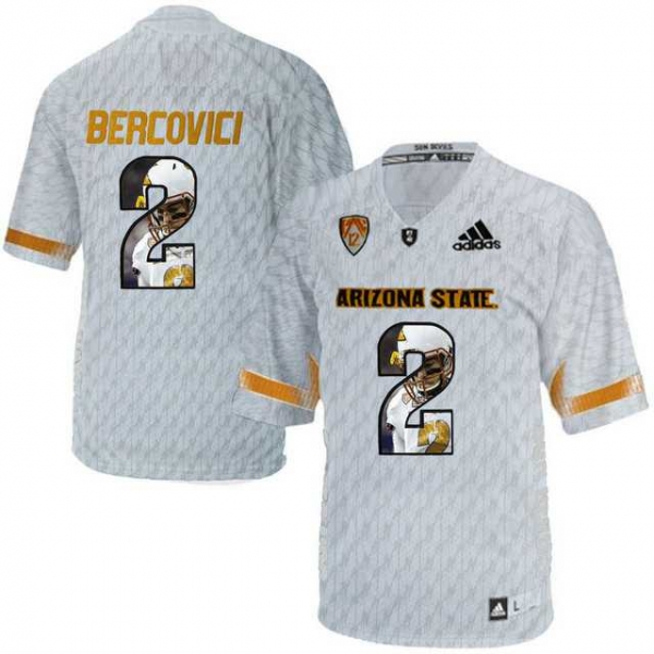 Arizona State Sun Devils #2 Mike Bercovici Ice Team Logo Print College Football Jersey10