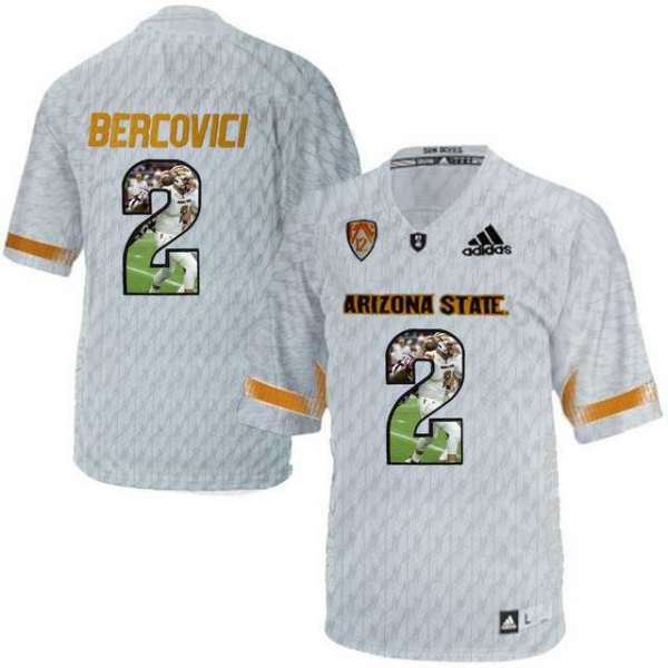 Arizona State Sun Devils #2 Mike Bercovici Ice Team Logo Print College Football Jersey11