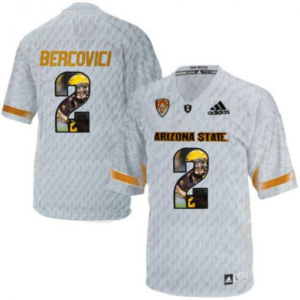 Arizona State Sun Devils #2 Mike Bercovici Ice Team Logo Print College Football Jersey4