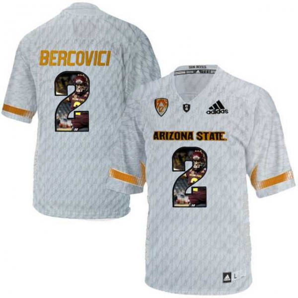 Arizona State Sun Devils #2 Mike Bercovici Ice Team Logo Print College Football Jersey7