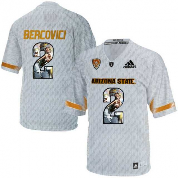 Arizona State Sun Devils #2 Mike Bercovici Ice Team Logo Print College Football Jersey9