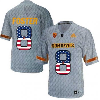 Arizona State Sun Devils #8 D.J. Foster Gray College Football Jersey