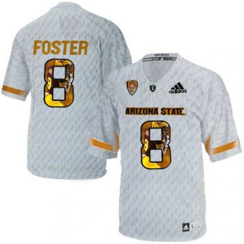 Arizona State Sun Devils #8 D.J. Foster Ice Team Logo Print College Football Jersey4