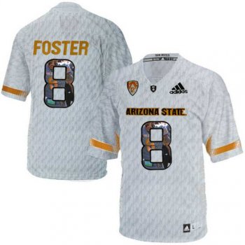 Arizona State Sun Devils #8 D.J. Foster Ice Team Logo Print College Football Jersey5