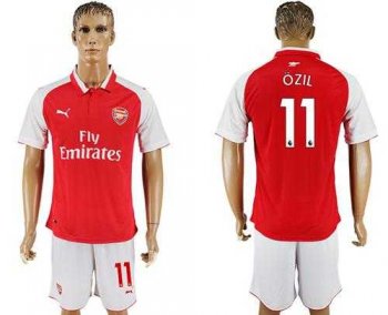 Arsenal #11 Ozil Home Soccer Club Jersey