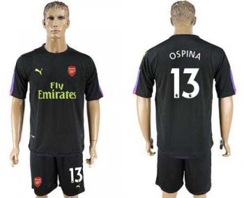 Arsenal #13 Ospina Black Goalkeeper Soccer Club Jersey