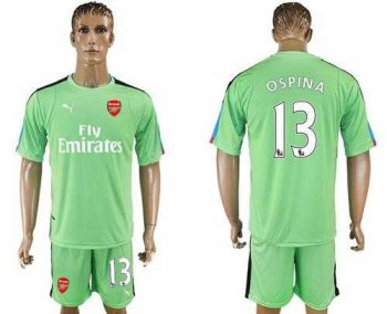 Arsenal #13 Ospina Green Goalkeeper Soccer Club Jersey